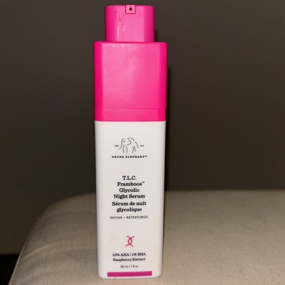 Drunk Elephant🐘 T.L.C. Framboos Glycolic Resurfacing Night Serum, FULL SIZE - Picture 6 of 8